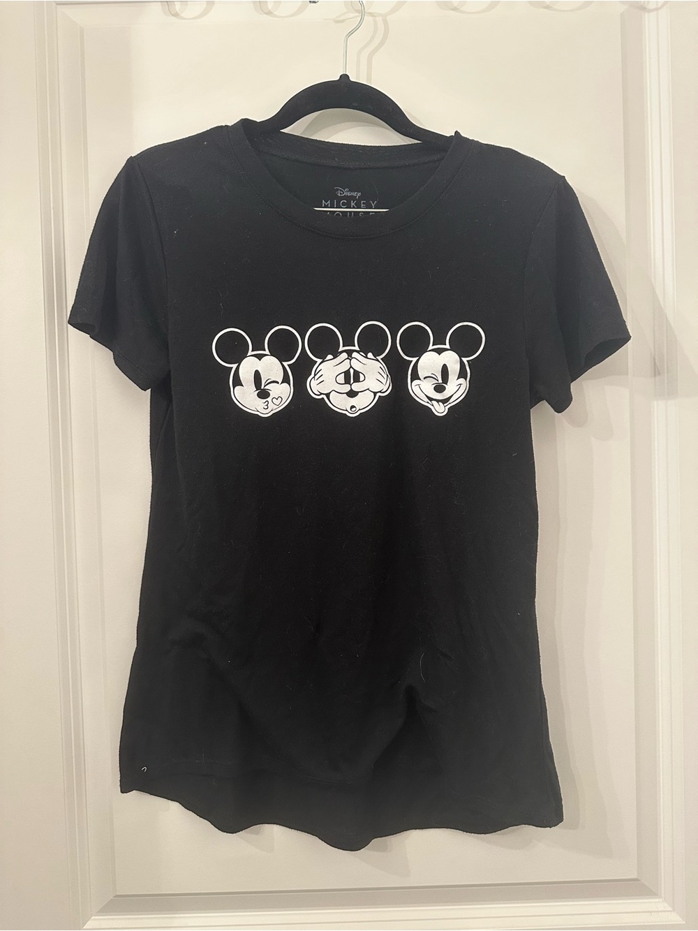 Disney Black Mickey Mouse Tee with White Logo